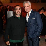 HOLLYWOOD, CALIFORNIA - APRIL 09: (L-R) Pete Wentz and Kyle MacLachlan attend the Fallout Global Red Carpet Premiere at TCL Chinese Theatre on April 09, 2024 in Hollywood, California. (Photo by Jon Kopaloff/Getty Images for Prime Video)