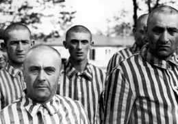 Neu eingetroffene M&auml;nner, die zun&auml;chst weiterleben d&uuml;rfen &ndash; ihnen stehen in Auschwitz schwere Arbeit, Hunger, Erniedrigungen und Misshandlungen bevor.