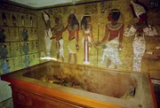 14 Mar 1995, Luxor, Egypt --- Sarcophagus at the Tomb of King Tutankhamun, Tut Ankh Amon, Valley of the Kings, Luxor, Egypt, North Africa