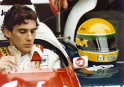 Ayrton Senna bei Tests am N&uuml;rburgring, Deutschland 1984.