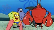 SpongeBob (l.), Larry the Lobster (r.)