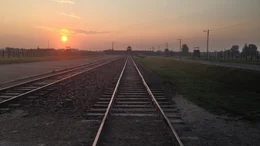 Auschwitz Birkenau &ndash; Gleise, die in den Tod f&uuml;hrten.
