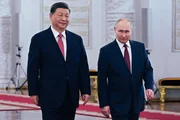 Tiefe Freundschaft oder strategischer Pakt?: Xi Jinping und Wladimir Putin bei einem Treffen im Kreml, M&auml;rz 2023