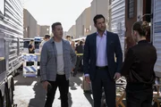 (v.l.n.r.) Dan Espinoza (Kevin Alejandro); Lucifer Morningstar (Tom Ellis); Chloe Decker (Lauren German)