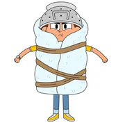 Mats hat sich dick eingepackt.