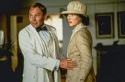 Klaus Maria Brandauer (Baron Bror Blixen), Meryl Streep (Karen Blixen).