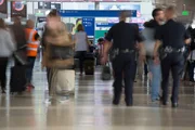 Passengers and officers walk the corridor of Miami International Airport. Millions enter the US through airports each year, and hid amongst them are a stream of contraband. DHS will stop at nothing to catch these smugglers. (National Geographic/Lucky 8 TV) Passengers and officers walk the corridor of Miami International Airport. Millions enter the US through airports each year, and hid amongst them are a stream of contraband. DHS will stop at nothing to catch these smugglers. (National Geographic/Lucky 8 TV)