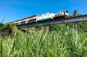Die St. Kitts Scenic Railway überquert die letzte von vier langen Brücken.