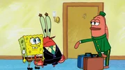 SpongeBob (l.), Mr. Krabs (m.)