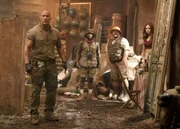 V.l.: Dr. Smolder Bravestone (Dwayne Johnson), Franklin "Moose" Finbar (Kevin Hart), Professor Shelly Oberon (Jack Black) und Ruby Roundhouse (Karen Gillan)  Die Verwendung des sendungsbezogenen Materials ist nur mit dem Hinweis und Verlinkung auf TVNOW gestattet.