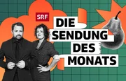 Die Sendung des Monats. Keyvisual Gabriel Vetter und Fabienne Hadorn