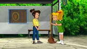 Bibi übt Loopings auf Kartoffelbrei als sie Lina, die neue Nachbarstochter, kennenlernt. Bibi übt Loopings auf Kartoffelbrei als sie Lina, die neue Nachbarstochter, kennenlernt.
