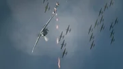 German flying 'Ace' Heinz Knoke's Bf ME109 being chased by a US P38 lightening.