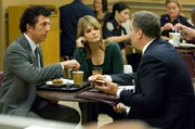 -- "Smile" Episode 7005 -- Pictured: Eric Bogosian as Captain Danny Ross, Kathryn Erbe as Detective Alexandra Eames, Vincent D'onofrio as Detective Robert Goren -- USA Network Photo: David Giesbrecht