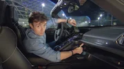 Richard Hammond in einem Porsche 918 am Yas Marina Grand Prix in Abu Dhabi.