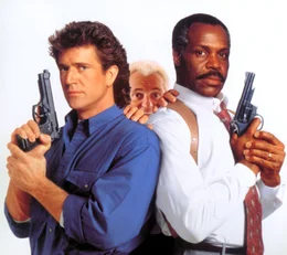 L-R: Martin Riggs (Mel Gibson), Leo Getz (Joe Pesci), Roger Murtaugh (Danny Glover)