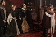 (v.l.n.r.) Duke of Somerset (John Heffernan); Elizabeth Tudor (Alicia von Rittberg); Mary Tudor (Romola Garai); John Dudley (Jamie Parker); Edward VI. (Oliver Zetterström)