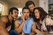 Pictured: (l-r) Joseph Lee Anderson as Rocky Johnson, Uli Latukefu as Dwayne, Ana Tuisila as Lia, Stacey Leilua as Ata Johnson Pictured: (l-r) Joseph Lee Anderson as Rocky Johnson, Uli Latukefu as Dwayne, Ana Tuisila as Lia, Stacey Leilua as Ata Johnson