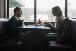 Tom Hardy as Bob and Noomi Rapace as Nadia