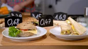 Gekaufte Sandwiches. Gekaufte Sandwiches.