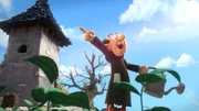 Gargamel z&uuml;chtet seine eigenen Sarsaparilla-Pflanzen, um die Schl&uuml;mpfe in eine Falle zu locken.