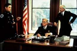 G.W. Bailey (l), George Gaynes (m), George R. Robertson (r).