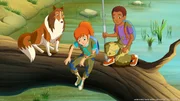 Auf der Suche nach dem ausgerissenen Hirschkalb sind Zoe und Harvey im Sumpf gelandet. Auf der Suche nach dem ausgerissenen Hirschkalb sind Zoe und Harvey im Sumpf gelandet.