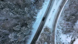 Ein Weg im Winter.