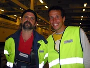 Willi mit Einweiser Bernd im Zugdeck. Willi mit Einweiser Bernd im Zugdeck.