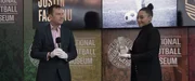 Amal Fashanu bei der Aufnahme ihres Onkels in die "Hall of Fame" des britischen "National Football Museums"
