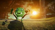 Die untergehende Sonne ist perfekt für tolle Schattenspiele von Wasabi.