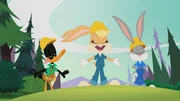 v.li.: Daffy Duck, Lola Bunny, Bugs Bunny