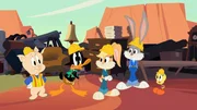v.li.: Porky Pig, Daffy Duck, Lola Bunny, Bugs Bunny, Tweety
