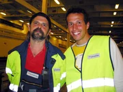 Willi mit Einweiser Bernd im Zugdeck.