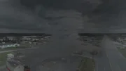 Tornado, der durch die Stadt fegt. Tornado, der durch die Stadt fegt.