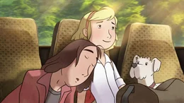 Bela ist im Bus an Fritzis Schulter gelehnt eingeschlafen.