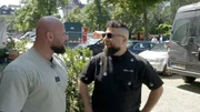 "Sharo" von "Beast Kitchen" und "King Zaza" bei einem Videodreh in Berlin
