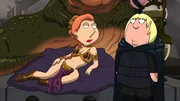 Peter erzählt seiner Familie eine ganz besondere "Star Wars"-Episode bei der Lois (l.) und Chris (r.) eine ganz besondere Rollen spielen ...