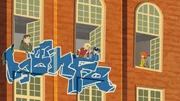 Über Nacht wurde die Schulfront mit einem Graffiti besprüht. Kalle will eine Probe der Farbe abkratzen, um den Täter auf die Spur zu kommen. Fred, Radieschen und Steffi unterstützen die Ermittlungen.