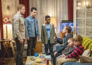 Ian Gallagher (Cameron Monaghan), Mickey Milkovich (Noel Fisher), Liam Gallagher (Christian Isaiah), Carl Gallagher (Ethan Cutkosky).