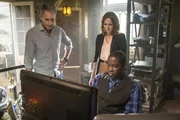 Pictured L-R: Scott Bakula as Special Agent Dwayne Pride, ADFIS Agent Kate Beahan as Naomi Parsons, and Daryl Chill Mitchell as Investigative Computer Specialist Patton Plame