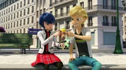 L-R: Kagami, Adrien Agreste