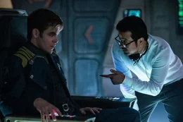 Kirk (Chris Pine), director Justin Lin.