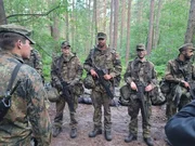 Leon bei der Rekrutenbesichtigung