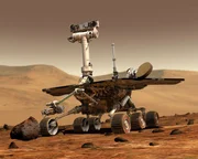 CGI- Eine künstlerische Darstellung eines Mars Exploration Rover.