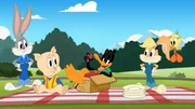 v.li.: Bugs Bunny, Porky Pig, Daffy Duck, Lola Bunny, Tweety