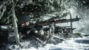 REENACTMENT - Amerikanische Soldaten schießen aus einem Schützenloch auf die Deutschen. Gespielt von Gavin Marck.