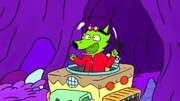 Professor Wolf hat es auf den Schatz aus der Höhle des riesigen flötenden Oktopusses abgesehen.