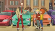 Das Auto von Kommissar Martinez wurde gestohlen. Die Suche nach dem Auto führt Kalle, Dandy und Steffi zum Autohändler Karowski.