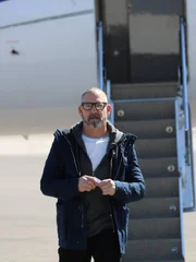 Grant Cardone just off his plane. Grant Cardone just off his plane.